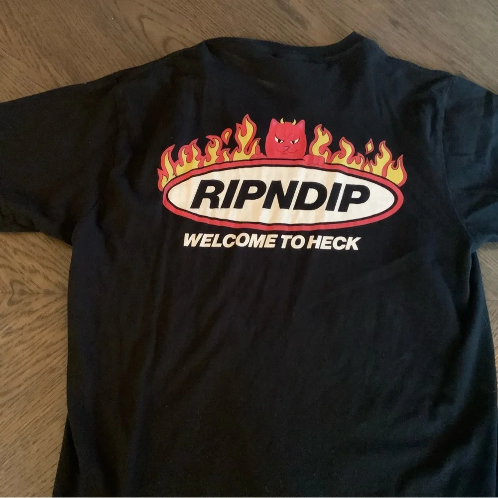 Ripndip Black Tee with Logo - Picture 3 of 4